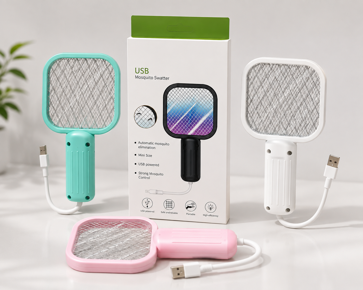 USB Rechargeable Mosquito Swatter – Electric Mosquito Killer Racket