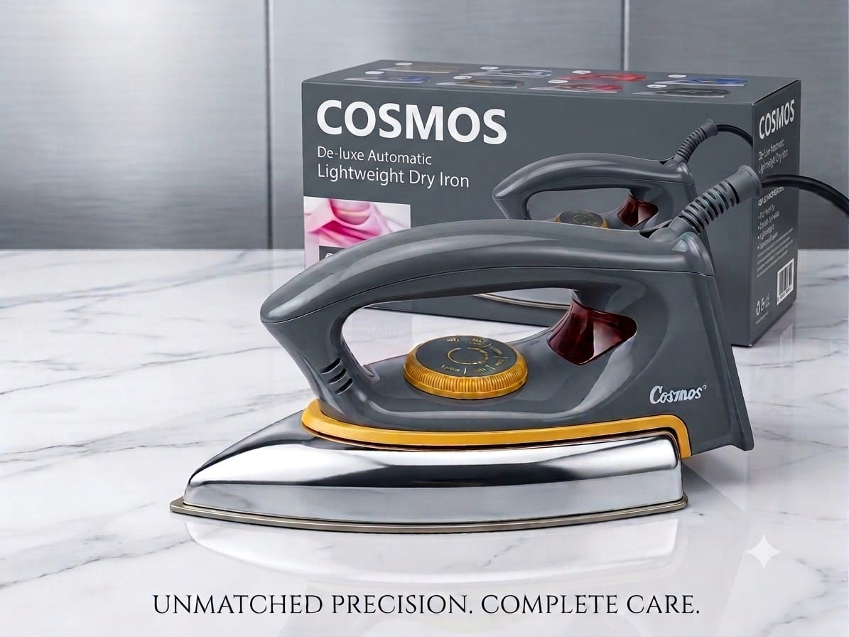 COSMOS Deluxe Automatic Lightweight Dry Iron – Powerful & Easy Ironing